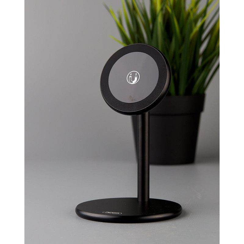 Настільний тримач для телефону з функцією Fast charge XO (CX007) Magnetic 15W чорний