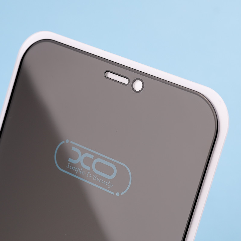 Захисне скло XO-FC3 для iPhone 12 Pro Max (антишпіон) чорний