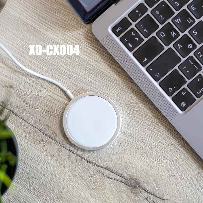 Бездротовий зарядний пристрій XO (CX004) Magnetic 15W білий