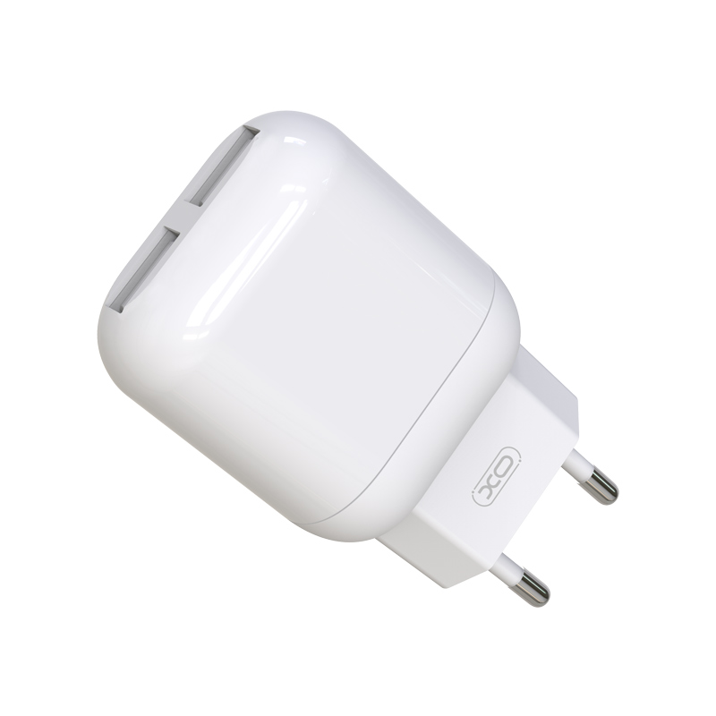 Мережевий зарядний пристрій XO 2в1 micro 2USB/2.4A (L78) білий