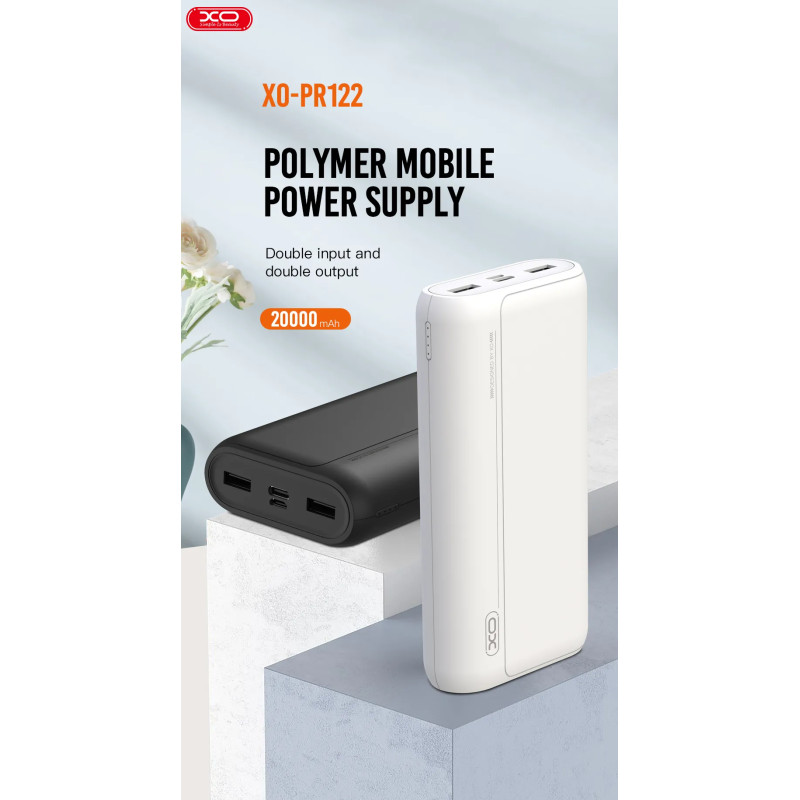 Портативний Powerbank XO PR122 (20000 mAh) білий