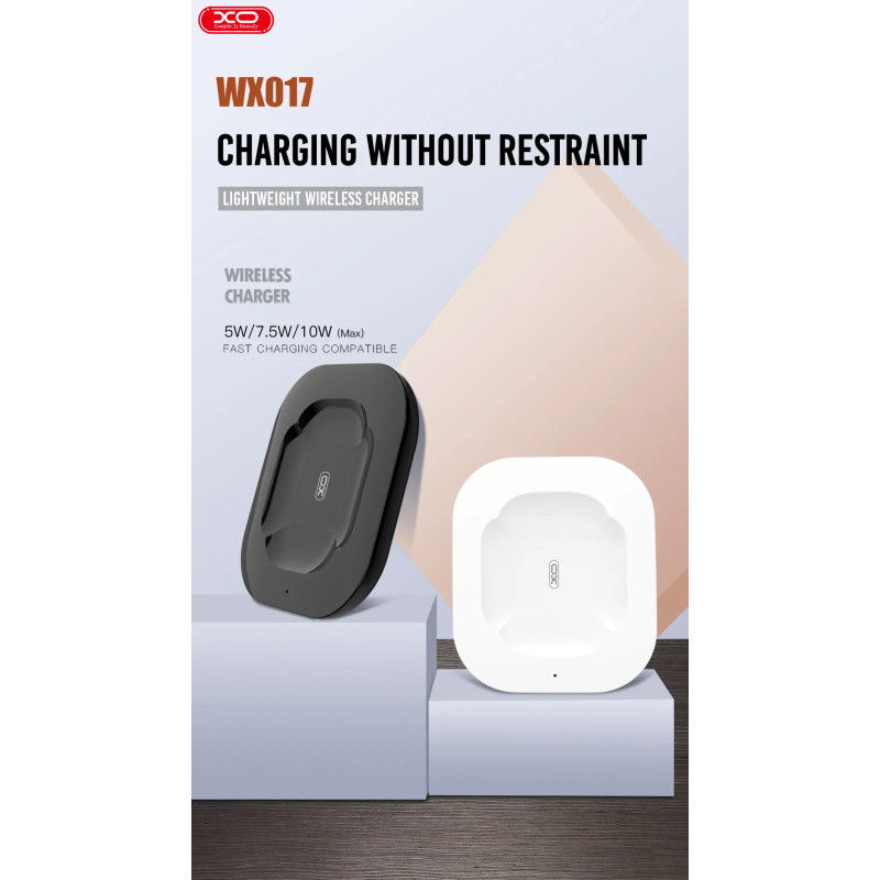 Бездротовий зарядний пристрій для навушників XO (WX017) Fast Charger 10W білий