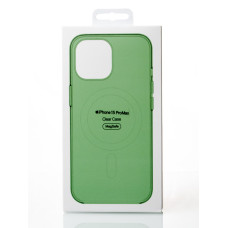 Пластиковий чохол OrigCase "Clear" with MagSafe для телефону iPhone 15 Pro Max зелений