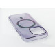 Пластиковий чохол OrigCase "Clear" with MagSafe для телефону iPhone 15 Plus фіолетовий