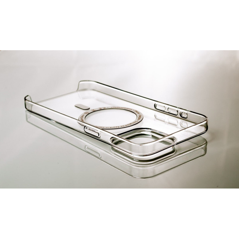 Пластиковий чохол OrigCase "Clear" with MagSafe для телефону iPhone 15 Plus прозорий