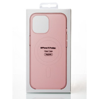 Пластиковий чохол OrigCase "Clear" with MagSafe для телефону iPhone 15 Pro Max пудра