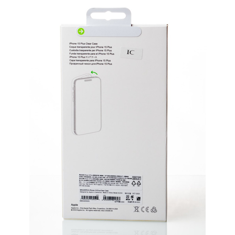 Пластиковий чохол OrigCase "Clear" with MagSafe для телефону iPhone 15 Plus пудра
