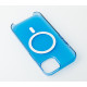 Пластиковий чохол OrigCase "Clear" with MagSafe для телефону iPhone 15 Plus синій