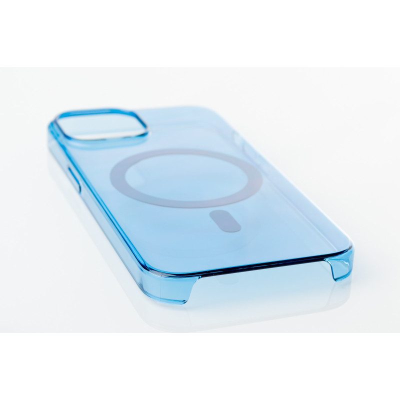 Пластиковий чохол OrigCase "Clear" with MagSafe для телефону iPhone 15 синій