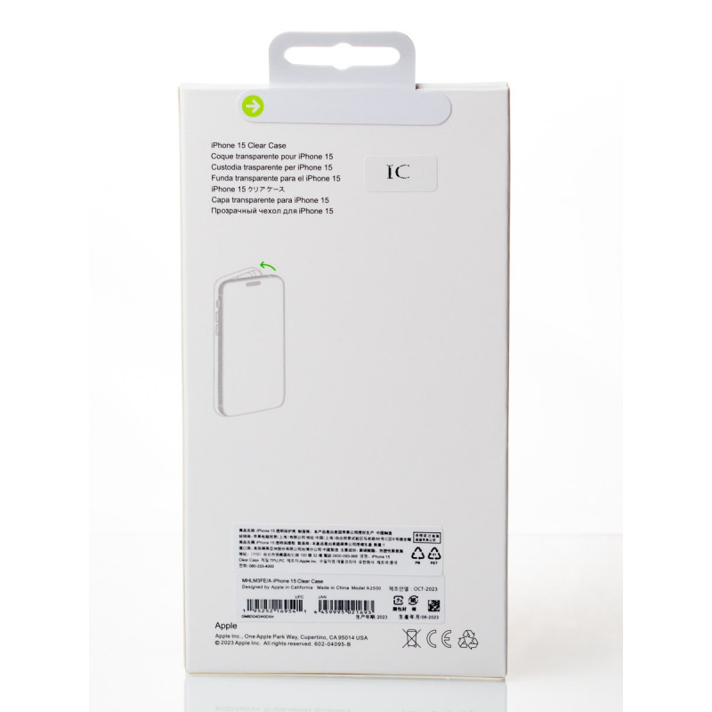Пластиковий чохол OrigCase "Clear" with MagSafe для телефону iPhone 15 синій