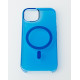 Пластиковий чохол OrigCase "Clear" with MagSafe для телефону iPhone 15 Pro синій