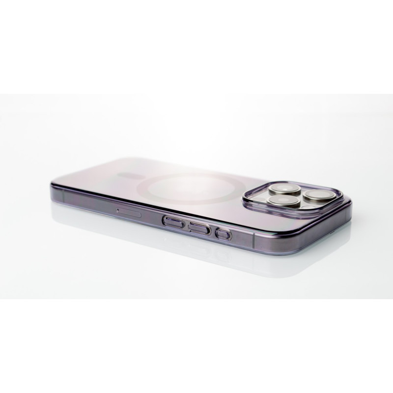 Пластиковий чохол OrigCase "Clear" with MagSafe для телефону iPhone 15 фіолетовий
