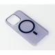 Пластиковий чохол OrigCase "Clear" with MagSafe для телефону iPhone 15 Pro фіолетовий