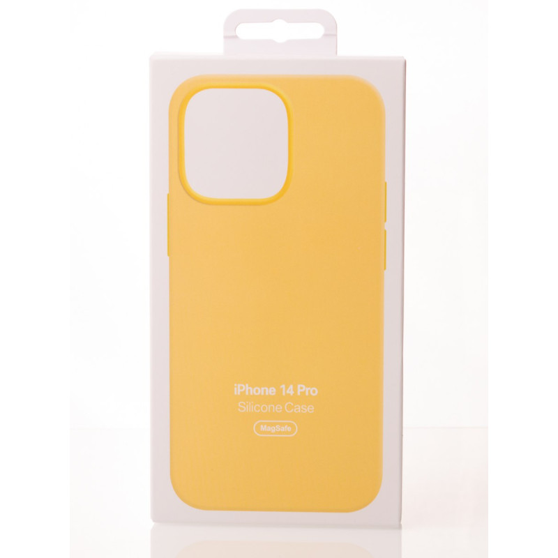 Силіконовий чохол OrigCase "Colors" with MagSafe для телефону iPhone 14 Pro Sunglow