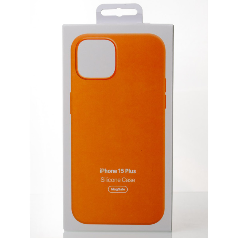 Силіконовий чохол OrigCase "Colors" with MagSafe для телефону iPhone 15 Plus Orange Sorbet