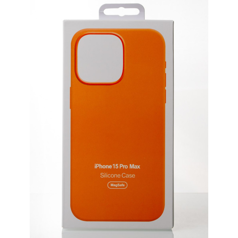 Силіконовий чохол OrigCase "Colors" with MagSafe для телефону iPhone 15 Pro Max Orange Sorbet