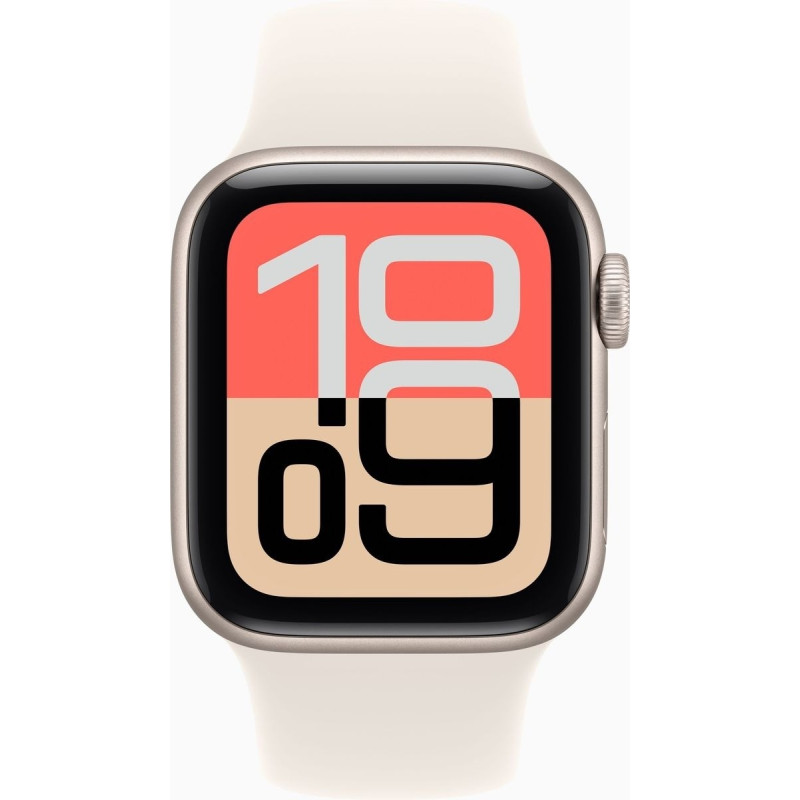 Apple Watch SE 3 GPS 44mm Starlight Aluminum Case with Starlight Sport Band (S/M) (MEHG4) Оригінальний, Новий