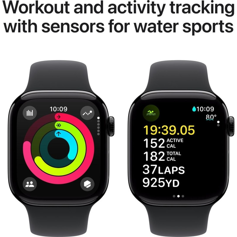 Apple Watch Series 10 GPS 46mm Rose Gold Aluminium Case with Light Blush Sport Band - M/L (MWWU3) Оригінальний, Новий