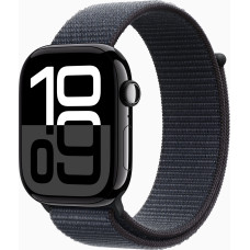 Apple Watch Series 10 GPS 46mm Jet Black Aluminium Case with Ink Sport Loop (MWWR3)