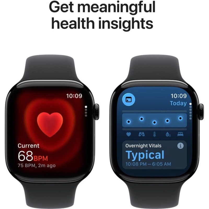 Apple Watch Series 11 GPS 46mm Jet Black Aluminum Case with Black Sport Band (S/M) (MEUW4) Оригінальний, Новий