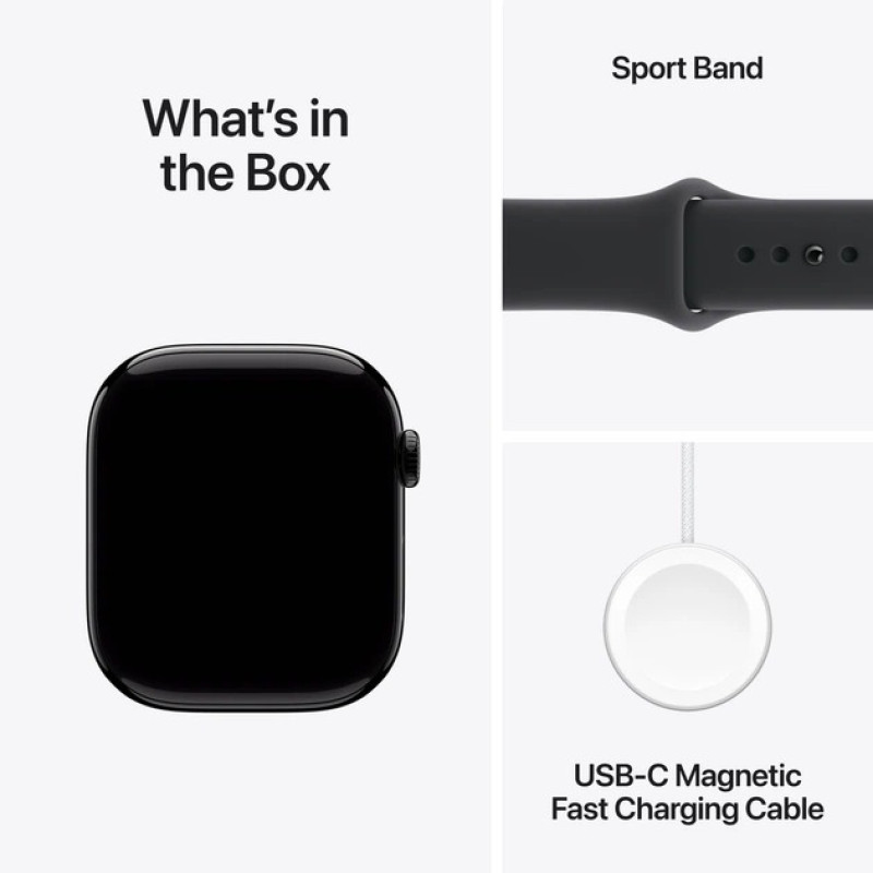 Apple Watch Series 11 GPS 46mm Jet Black Aluminum Case with Black Sport Band (S/M) (MEUW4) Оригінальний, Новий