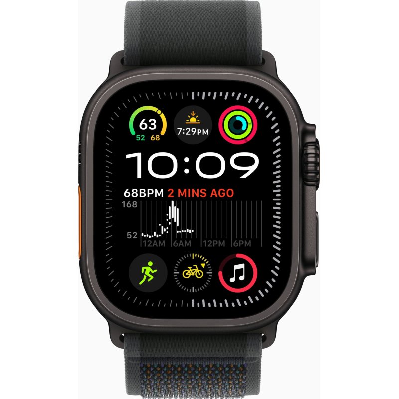 Apple Watch Ultra 2 2024 49mm GPS + LTE Black Titanium Case with Black Trail Loop M/L (MX4V3) Оригінальний, Новий