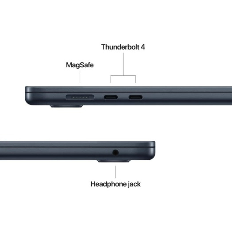 Ноутбук Apple MacBook Air 15" M4 16/256Gb Midnight (MW1L3/Z1DG0005D) 2025 Оригінальний, Новий