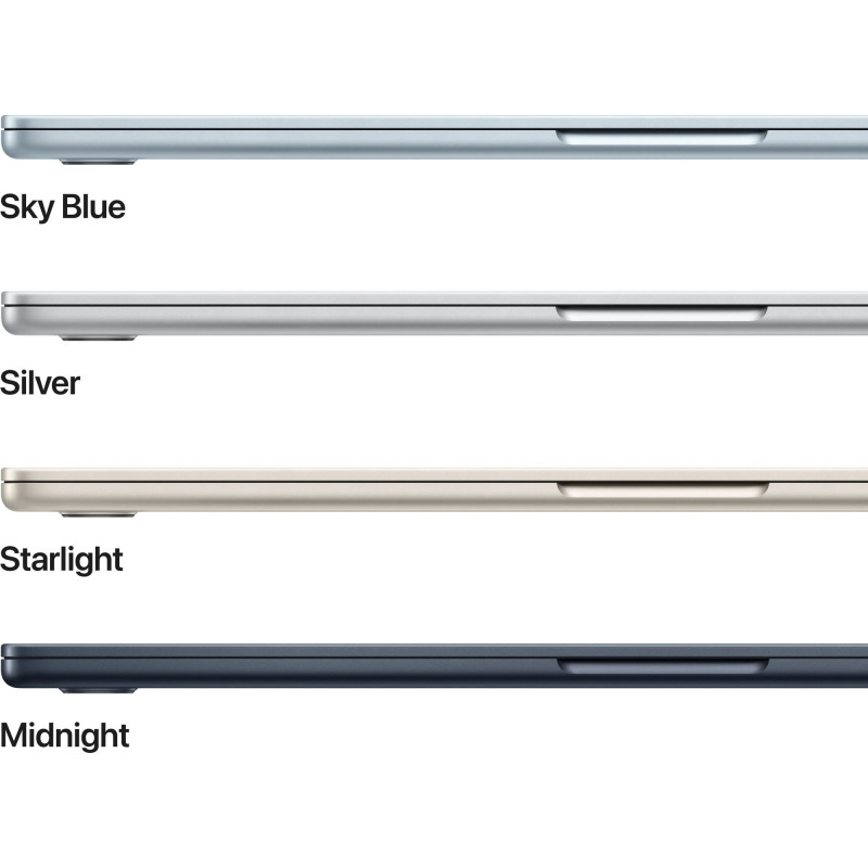 Ноутбук Apple MacBook Air 15" M4 16/256Gb Midnight (MW1L3/Z1DG0005D) 2025 Оригінальний, Новий
