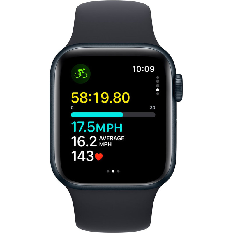 Apple Watch SE 2 2024 GPS 40mm Midnight Aluminium Case with Midnight Sport Band (S/M) (MXE73) Оригінальний, Новий