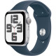 Смартгодинник Apple Watch SE GPS 44mm Silver Aluminium Case with Storm Blue Sport Band – M/L Оригінальний, Новий