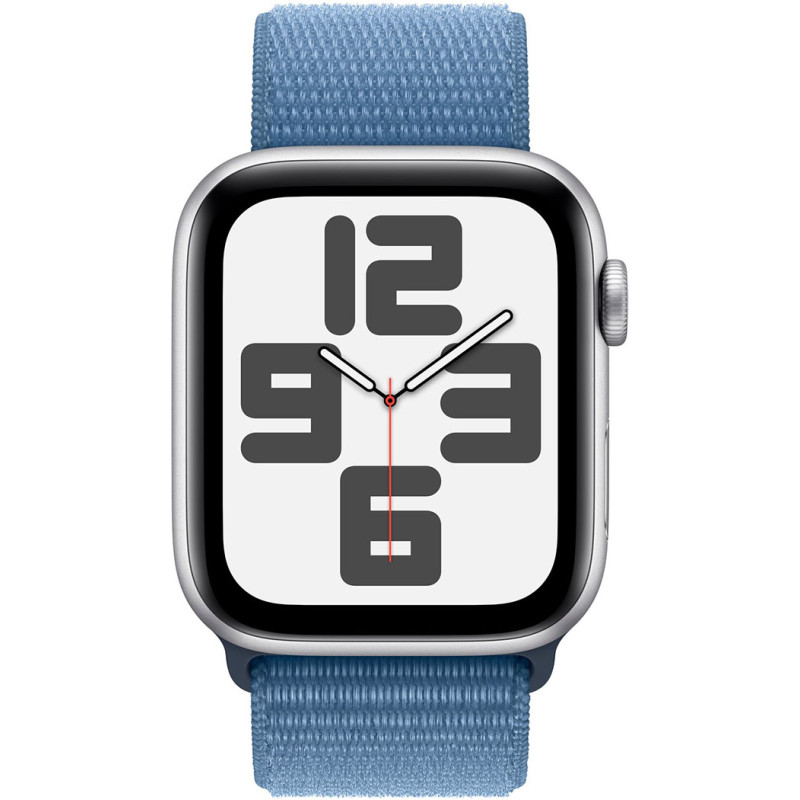Смартгодинник Apple Watch SE GPS 44mm Silver Aluminium Case with Winter Blue Sport Loop Оригінальний, Новий