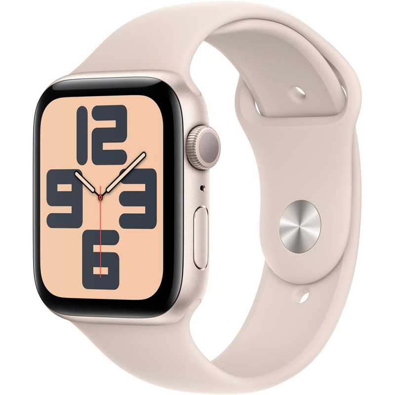 Смартгодинник Apple Watch SE GPS 44mm Starlight Aluminium Case with Starlight Sport Band – M/L Оригінальний, Новий