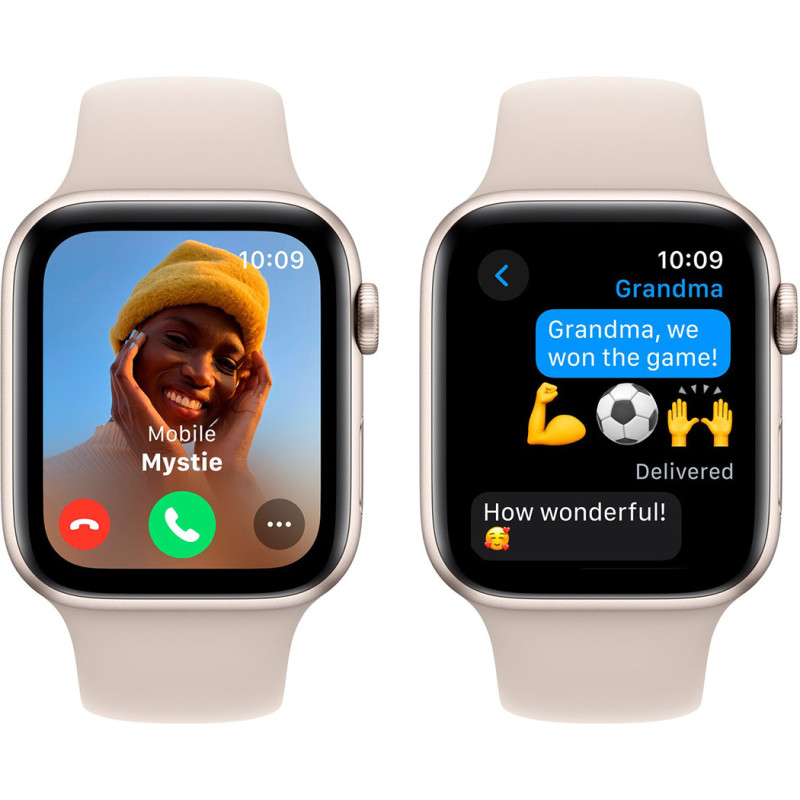 Смартгодинник Apple Watch SE GPS 44mm Starlight Aluminium Case with Starlight Sport Band – M/L Оригінальний, Новий