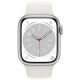 Смартгодинник Apple Watch Series 8 GPS 45mm Silver Aluminum Case with White Sport Band (MP6Q3/MP6N3) Оригінальний, Новий