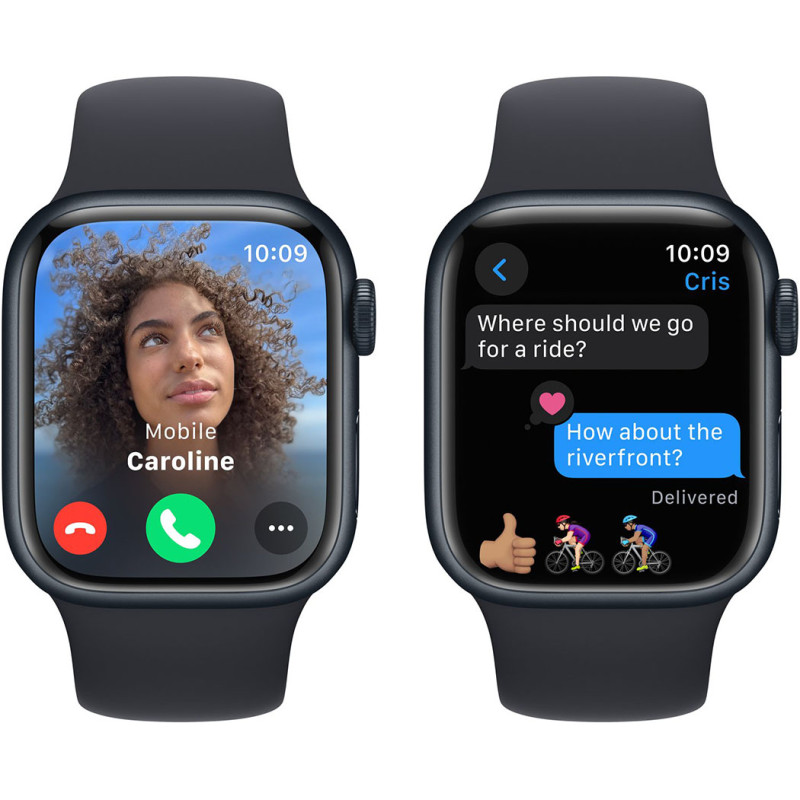 Смартгодинник Apple Watch Series 9 GPS 41mm Midnight Aluminium Case with Midnight Sport Band – M/L Оригінальний, Новий