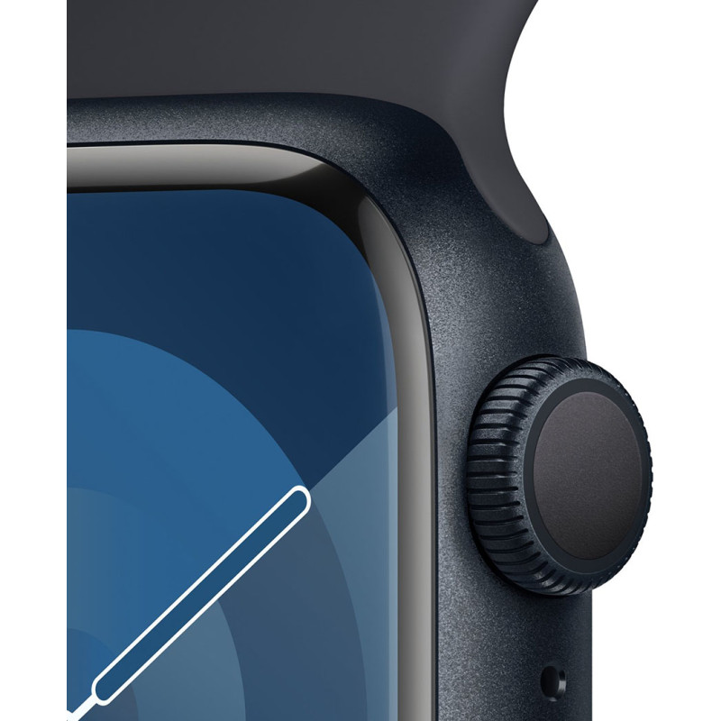 Смартгодинник Apple Watch Series 9 GPS 41mm Midnight Aluminium Case with Midnight Sport Band – S/M Оригінальний, Новий