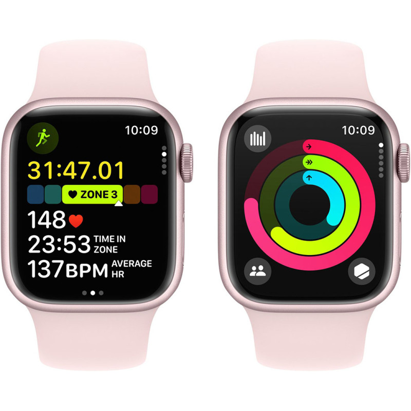 Смартгодинник Apple Watch Series 9 GPS 41mm Pink Aluminium Case with Light Pink Sport Band – S/M Оригінальний, Новий