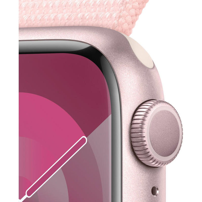 Смартгодинник Apple Watch Series 9 GPS 41mm Pink Aluminium Case with Light Pink Sport Loop Оригінальний, Новий