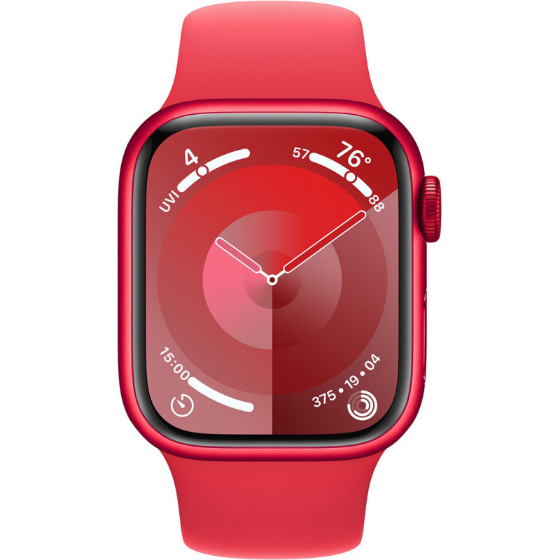 Смартгодинник Apple Watch Series 9 GPS 41mm RED Aluminium Case with RED Sport Band – M/L Оригінальний, Новий
