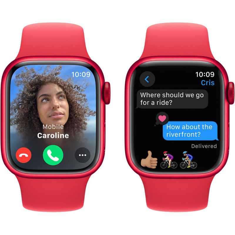 Смартгодинник Apple Watch Series 9 GPS 41mm RED Aluminium Case with RED Sport Band – S/M Оригінальний, Новий