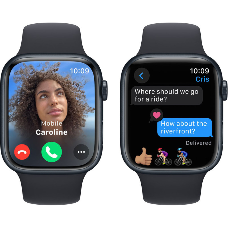 Смартгодинник Apple Watch Series 9 GPS 45mm Midnight Aluminium Case with Midnight Sport Band – S/M Оригінальний, Новий