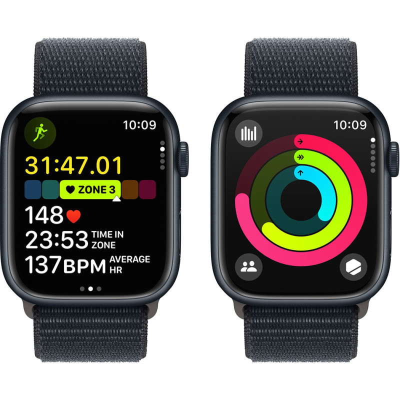 Смартгодинник Apple Watch Series 9 GPS 45mm Midnight Aluminium Case with Midnight Sport Loop Оригінальний, Новий