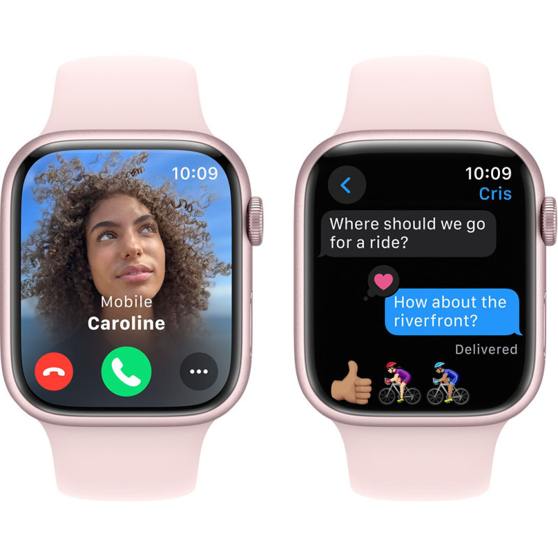 Смартгодинник Apple Watch Series 9 GPS 45mm Pink Aluminium Case with Light Pink Sport Band – M/L Оригінальний, Новий