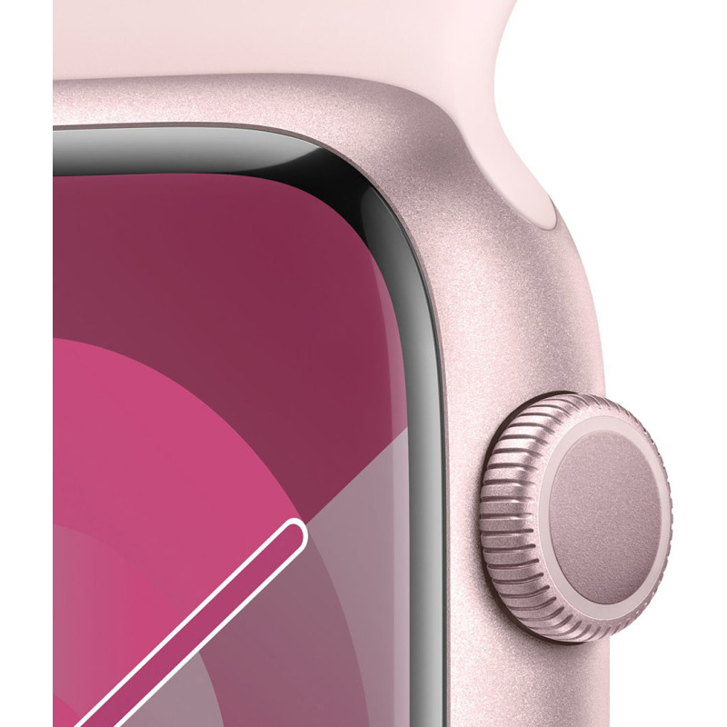 Смартгодинник Apple Watch Series 9 GPS 45mm Pink Aluminium Case with Light Pink Sport Band – S/M Оригінальний, Новий