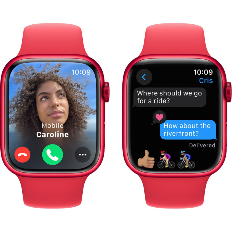 Смартгодинник Apple Watch Series 9 GPS 45mm RED Aluminium Case with RED Sport Band – M/L Оригінальний, Новий