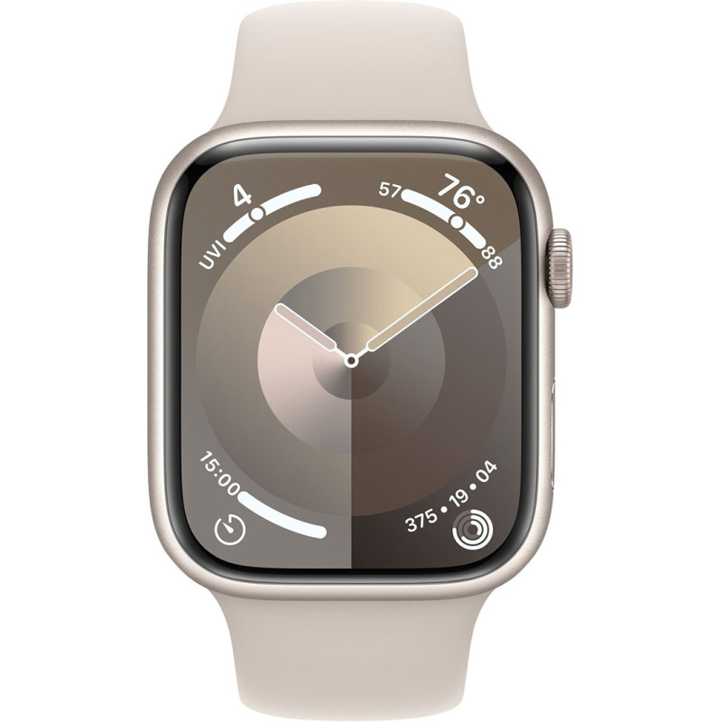 Смартгодинник Apple Watch Series 9 GPS 45mm Starlight Aluminium Case with Starlight Sport Band – S/M Оригінальний, Новий