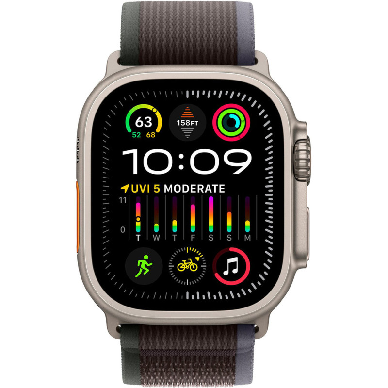 Смартгодинник Apple Watch Ultra 2 GPS + Cellular, 49mm Titanium Case with Blue/Black Trail Loop – S/M Оригінальний, Новий