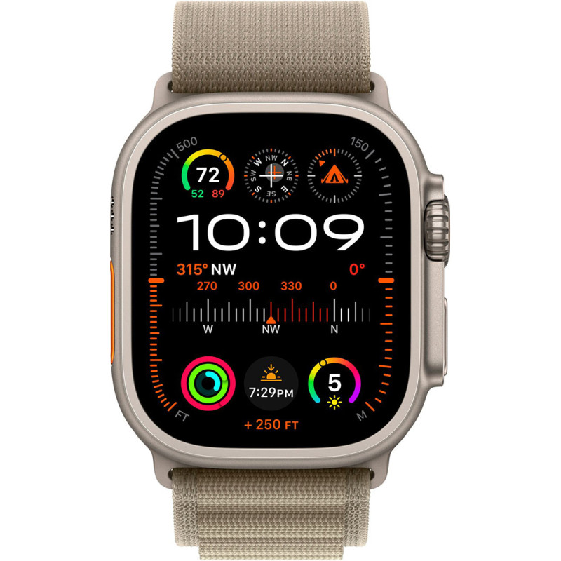 Смартгодинник Apple Watch Ultra 2 GPS + Cellular, 49mm Titanium Case with Olive Alpine Loop – Small Оригінальний, Новий