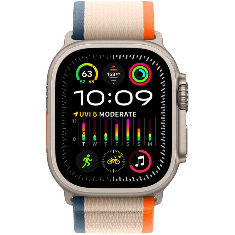 Смартгодинник Apple Watch Ultra 2 GPS + Cellular, 49mm Titanium Case with Orange/Beige Trail Loop – M/L Оригінальний, Новий