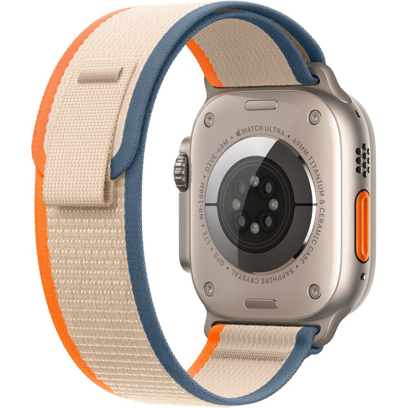 Смартгодинник Apple Watch Ultra 2 GPS + Cellular, 49mm Titanium Case with Orange/Beige Trail Loop – S/M Оригінальний, Новий